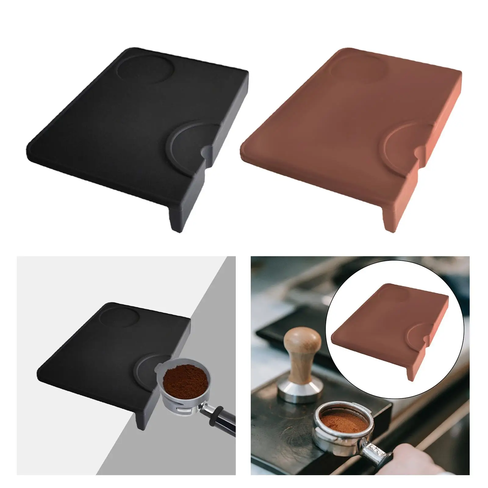 Multifunctional Silicone Coffee Pad Wear Resistance Espresso Accessory Flat Coffee Tamper Mat for Leisure Bars Families Kitchen