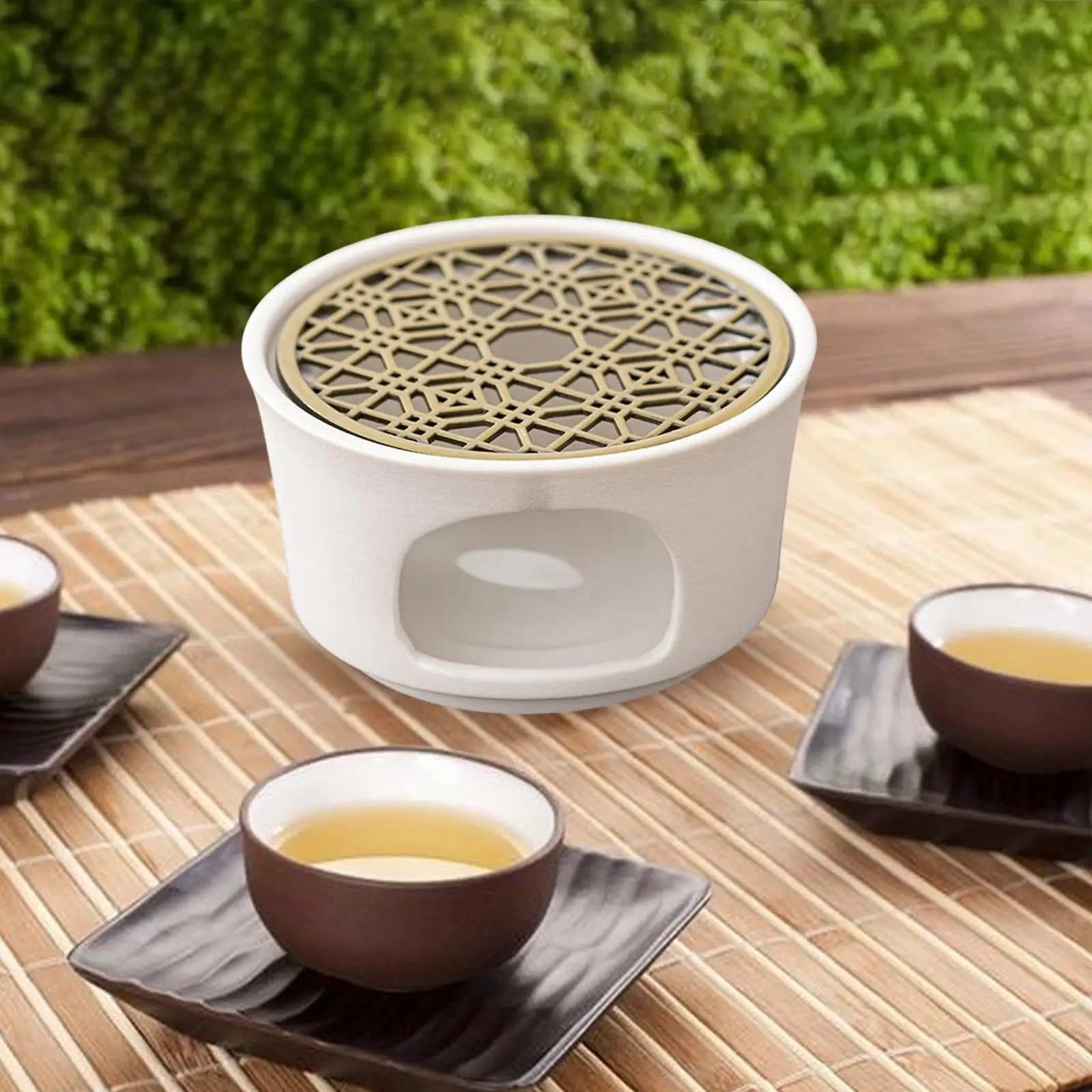 Teaware Base Holder Ceramic Durable Heat Preservation Tea Warmers for Living Room Cafe