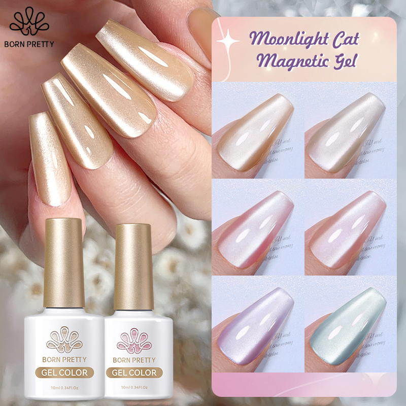 Best of BORN PRETTY Champagne Gold Moonlight Cat Magnetic Gel Nail Polish Super Bright White Light Varnis Semi Permanent DIY Home Nails Reviews & Tips