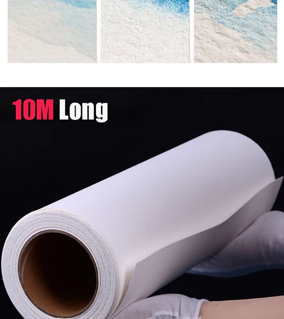 Watercolor Paper ROLL, BAOHONG Artists' Watercolor Paper, 100% Cotton,  Acid-Free, 140LB/300GSM (Textured Cold Press 30X22, Pack of 10 Sheets)