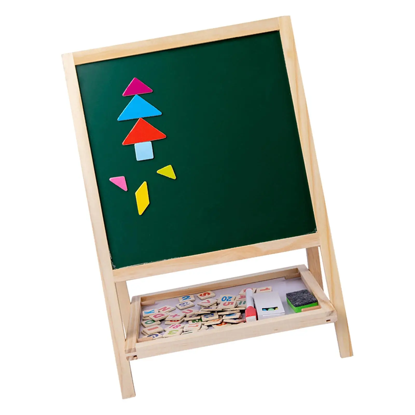 Wooden Drawing Board Set Drawing Easel Learning Educational Toy Standing Easel for Girls Toddlers Children Boy Birthday Gift
