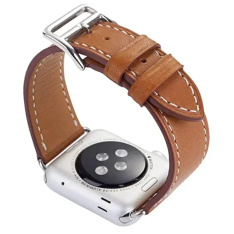 FOHUAS-Series-2-1-Genuine-Leather-Loop-For-Apple-Watch-Band-Double-Tour-42mm-For-Apple (2)