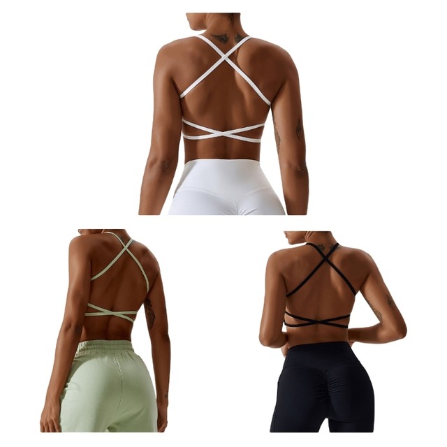 Minimal Sports Bra Backless Removable Women Athletic Bralettes Padded Criss  Cross Yoga Under Wear Strappy Gym Crop Top Tank Sexy - AliExpress