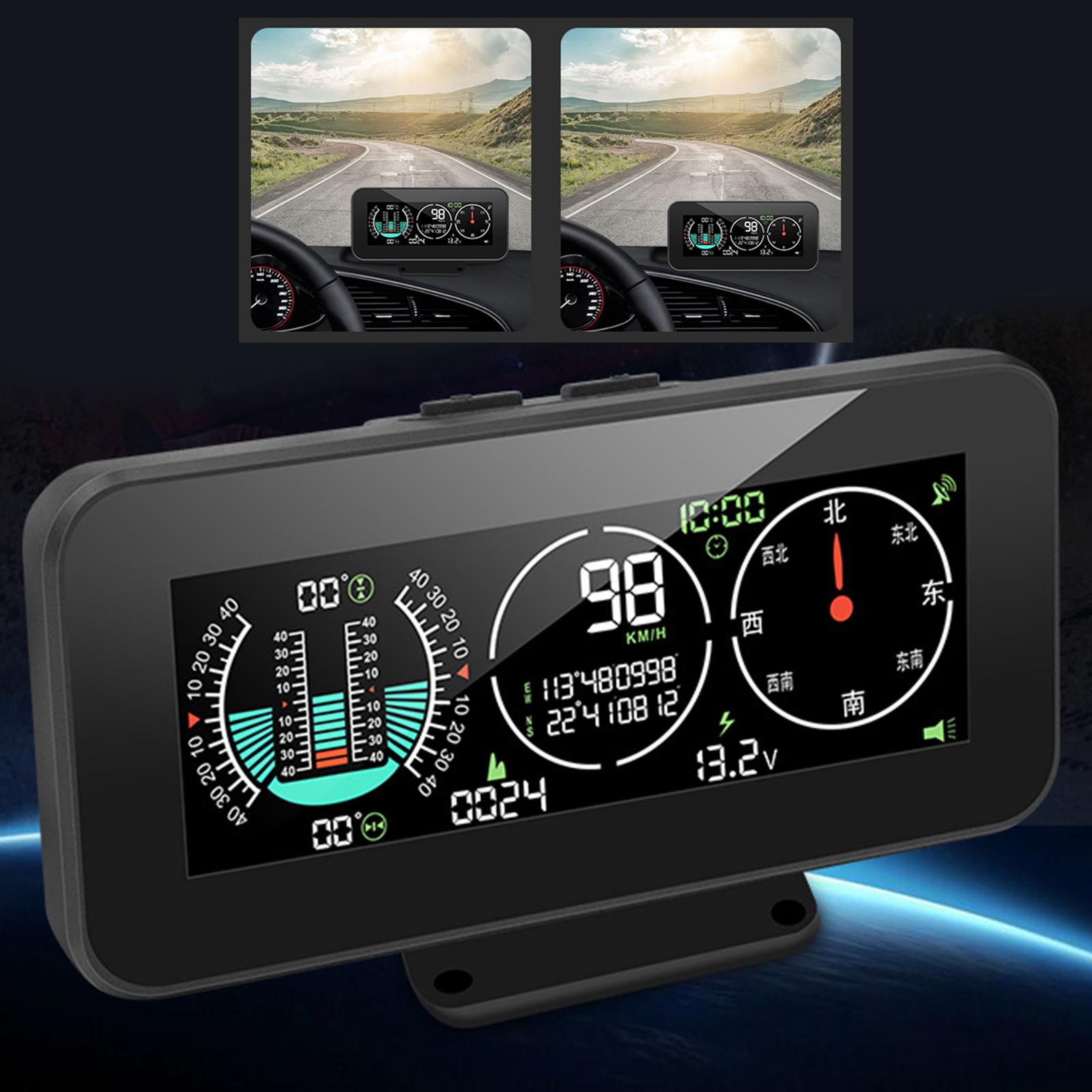 Car Compass Inclinometer Mini HUD Heads up Display M60 High Quality Off Road