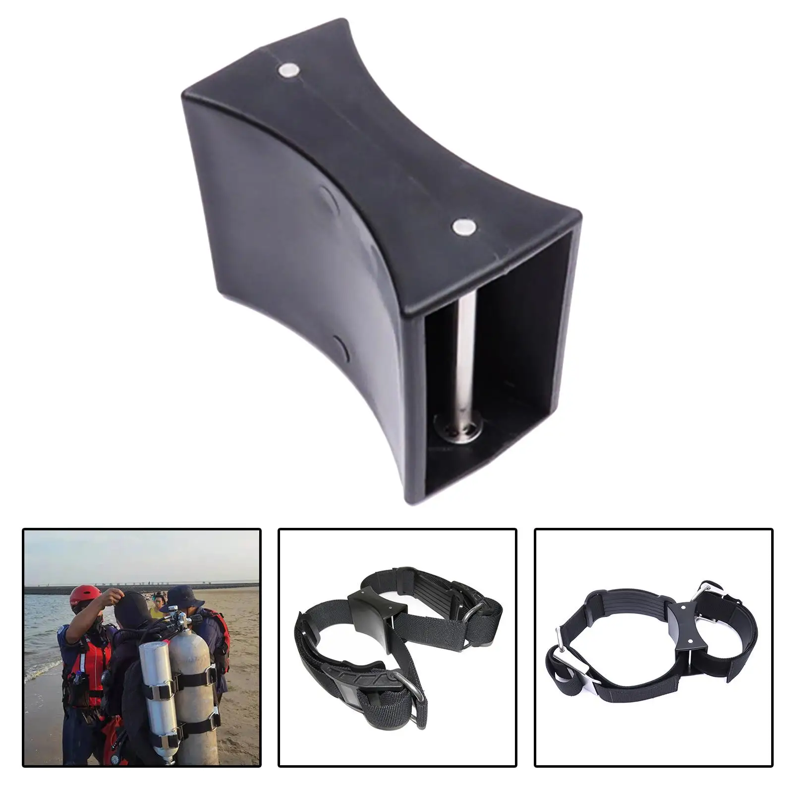 Snorkel Oxygen Holder, Scuba Diving Tank Backpack ,Gas Cylinder Bottle Holder Bracket Assembly & Adjustable Strap