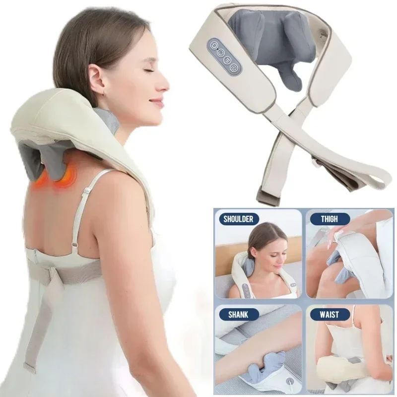 Best of Rechargeable Powerful 5D Shiatsu Back Neck Shoulder Massager Heated Kneading Car / Home Massage Shawl Best Gift Health Care Reviews & Tips