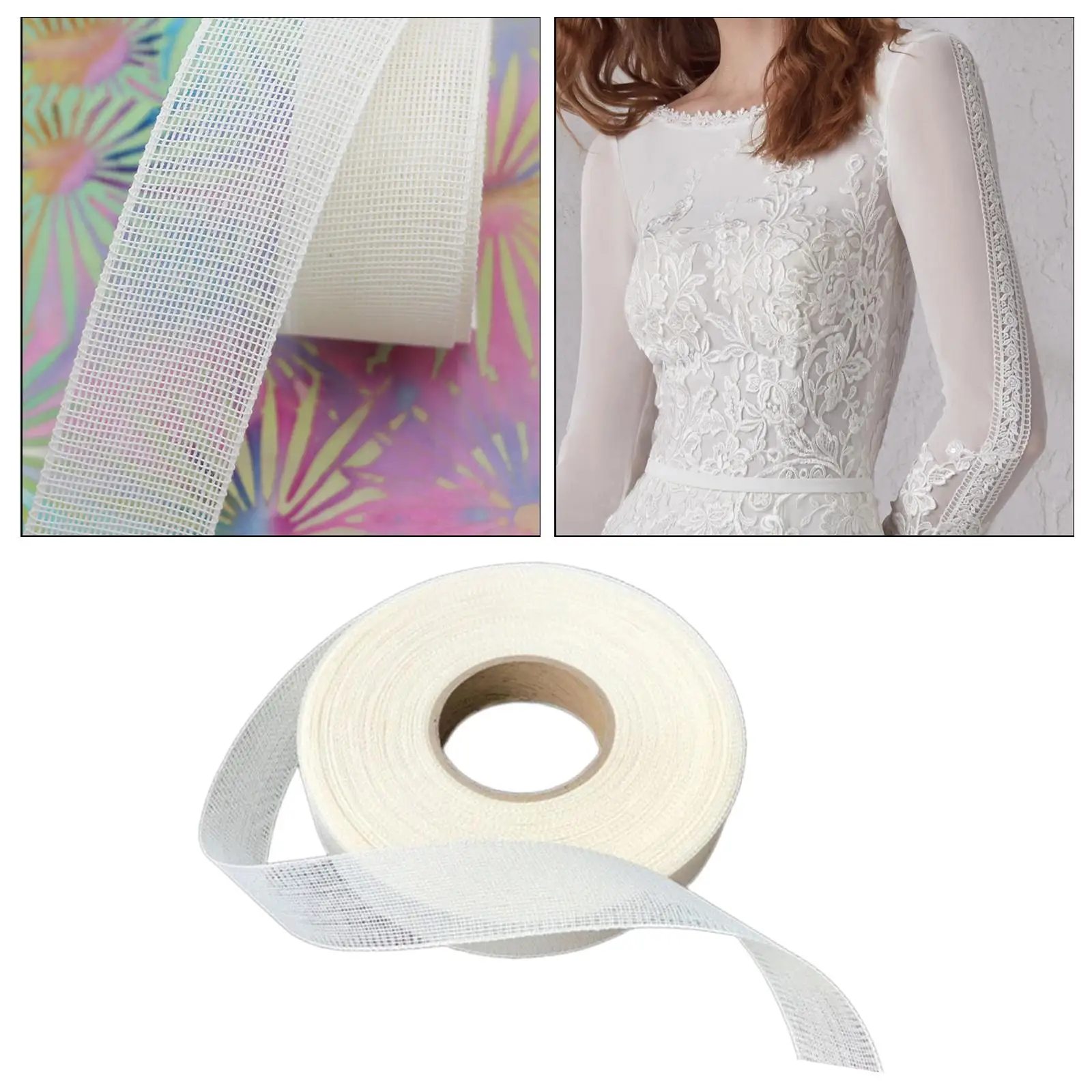 Stitched Hem Adhesive Hemming Fishbone Tape Fusing for Wedding Dress Silk