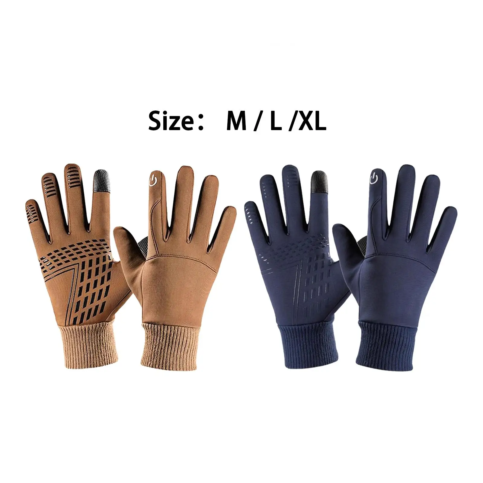 Winter Gloves Lightweight Fleece Lined Touch Screen Anti Slip Snow Ski Gloves for Driving Snow Motorcycling Cycling Skating