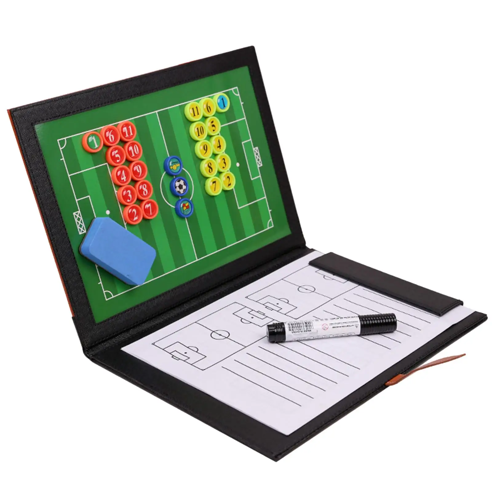 Foldable Football Coaches Board Guidance Training Assistant Large Soccer Coaching Clipboard Board for Techniques Competition