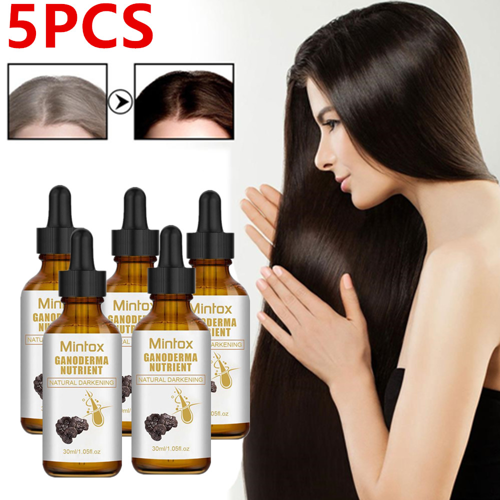 Best of 5PCS New Anti-greying Hair Serums Ganoderma Nutrient Hair Darkening Serums Anti Grey Hair Essence For Regrow Thicker Fuller Reviews & Tips - Image 2