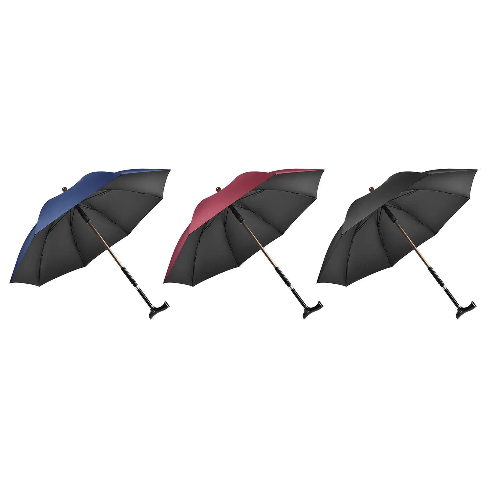 Sun Umbrella Durable 2 in 1 Design Removable Comfortable Gripping Separable Walking Cane Umbrella for Men Women Summer Travel