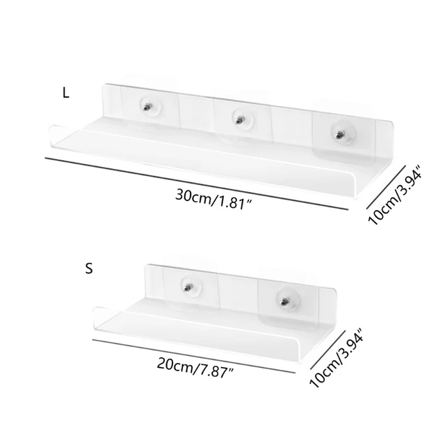 Nuolux Shower Acrylic Shelves Shelf Bathroom Floating No Drilling