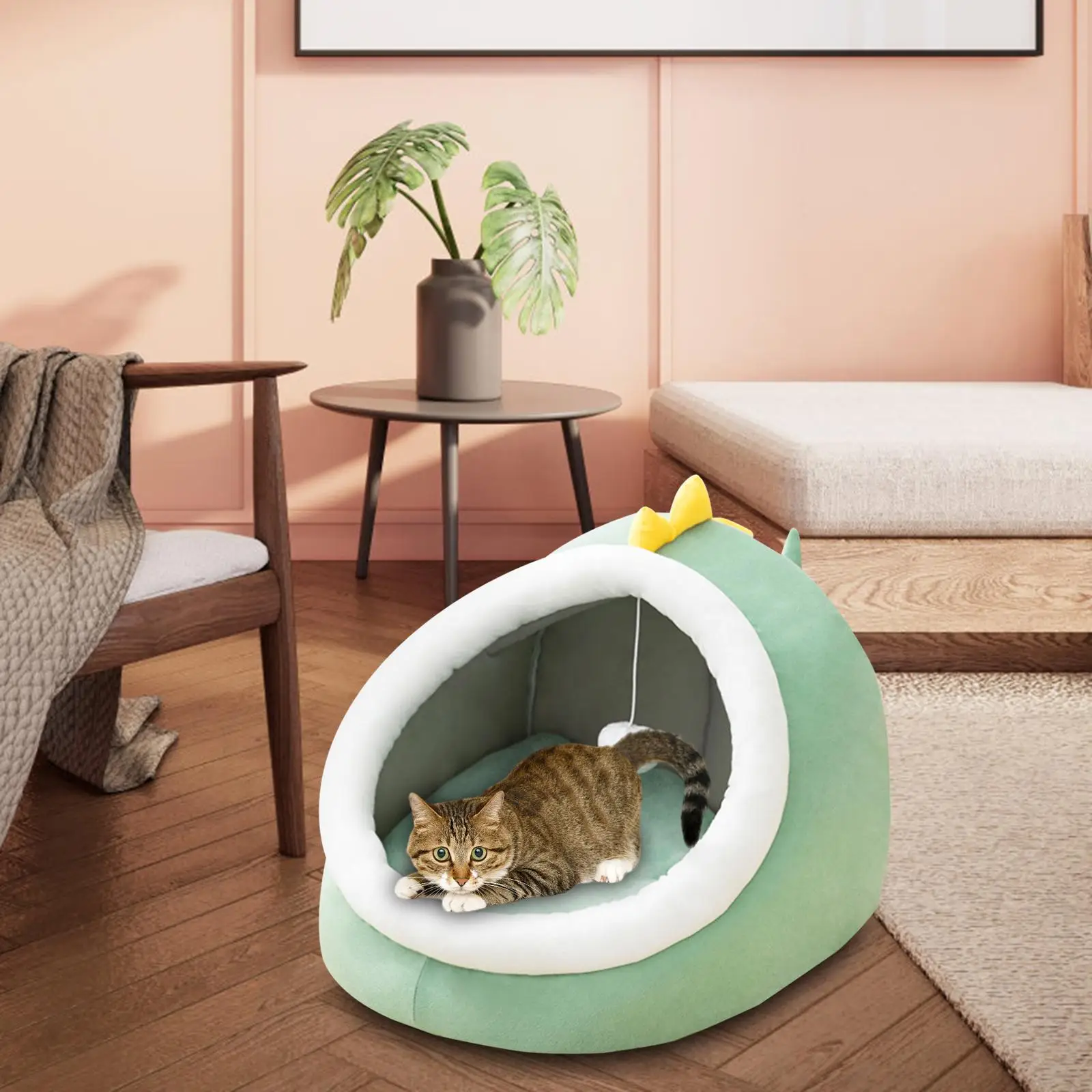 Dog Bed House Four Seasons Universal Semi-enclosed House Small Dog Removable Pad Bed Cat House Winter Warm Pet Supplies Beds