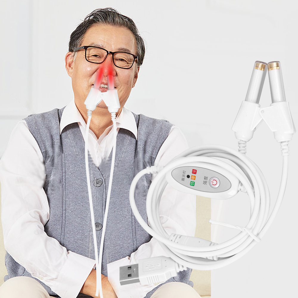 Laser Therapy Rhinitis Sinusitis Machine 650nm Nose Care Bionase Tinnitus Ear Laser Therapy LLLT Irradiation Media Deafness USB