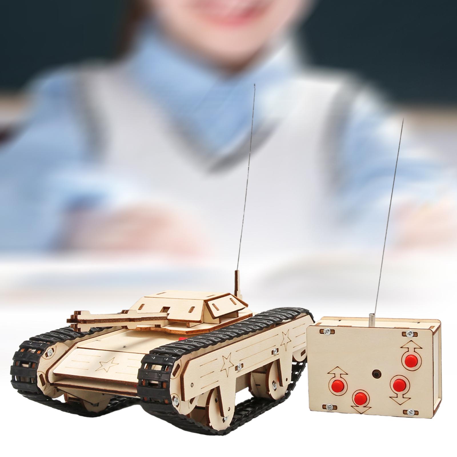Assembly 3D Puzzles Educational Toy Electric Motor Building Project for Kids Tank Model Kits for Boy Girls Kids Birthday Gift