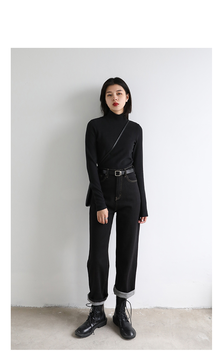 CHIC VEN Women Sweatshirt Turtleneck Pullovers Casual Solid Dralon Warm Bottom Blouse Office Lady Tops Autumn Winter 2023