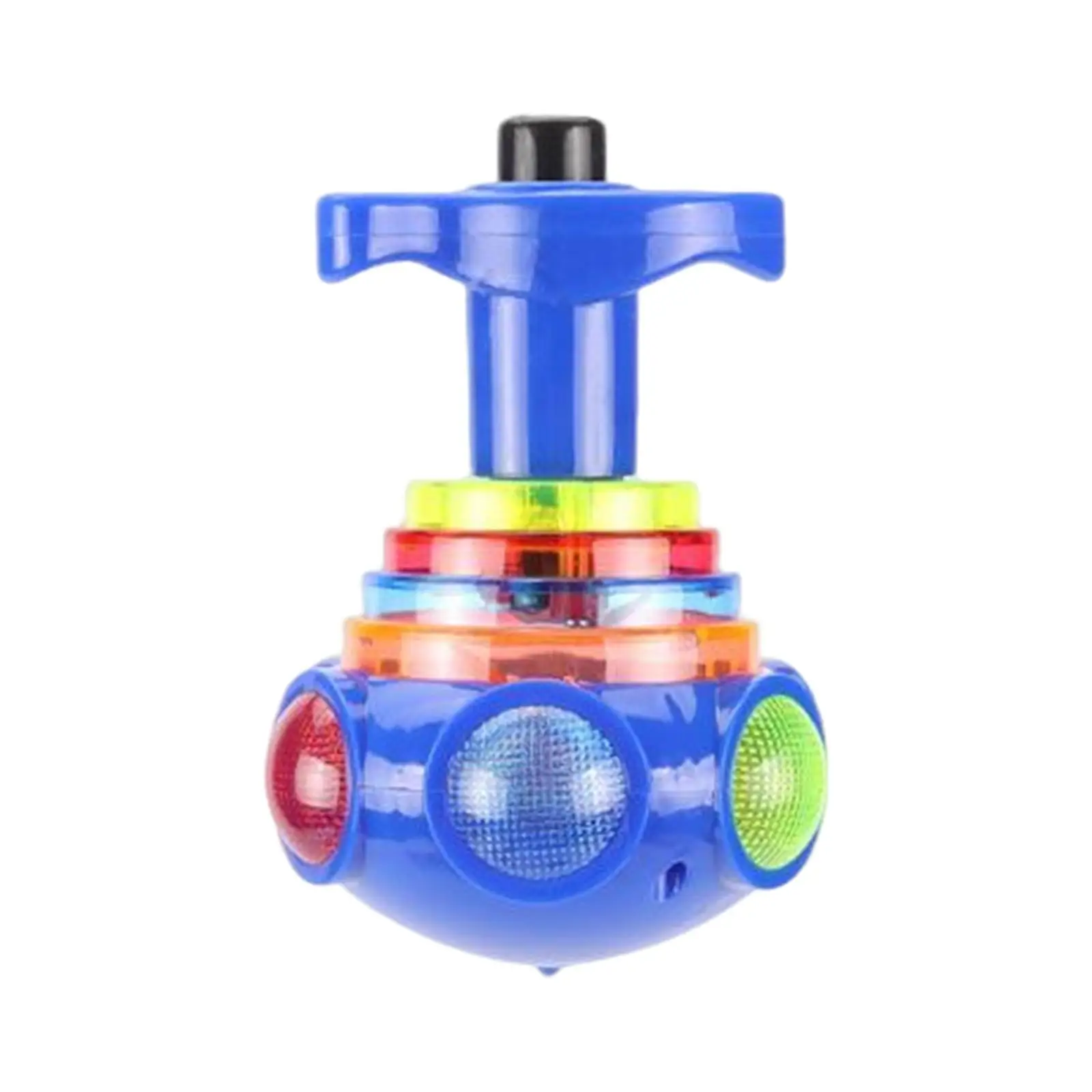 Colorful Gyro Peg Toy Flashing Lights Toy Christmas Kids Gift Spiral