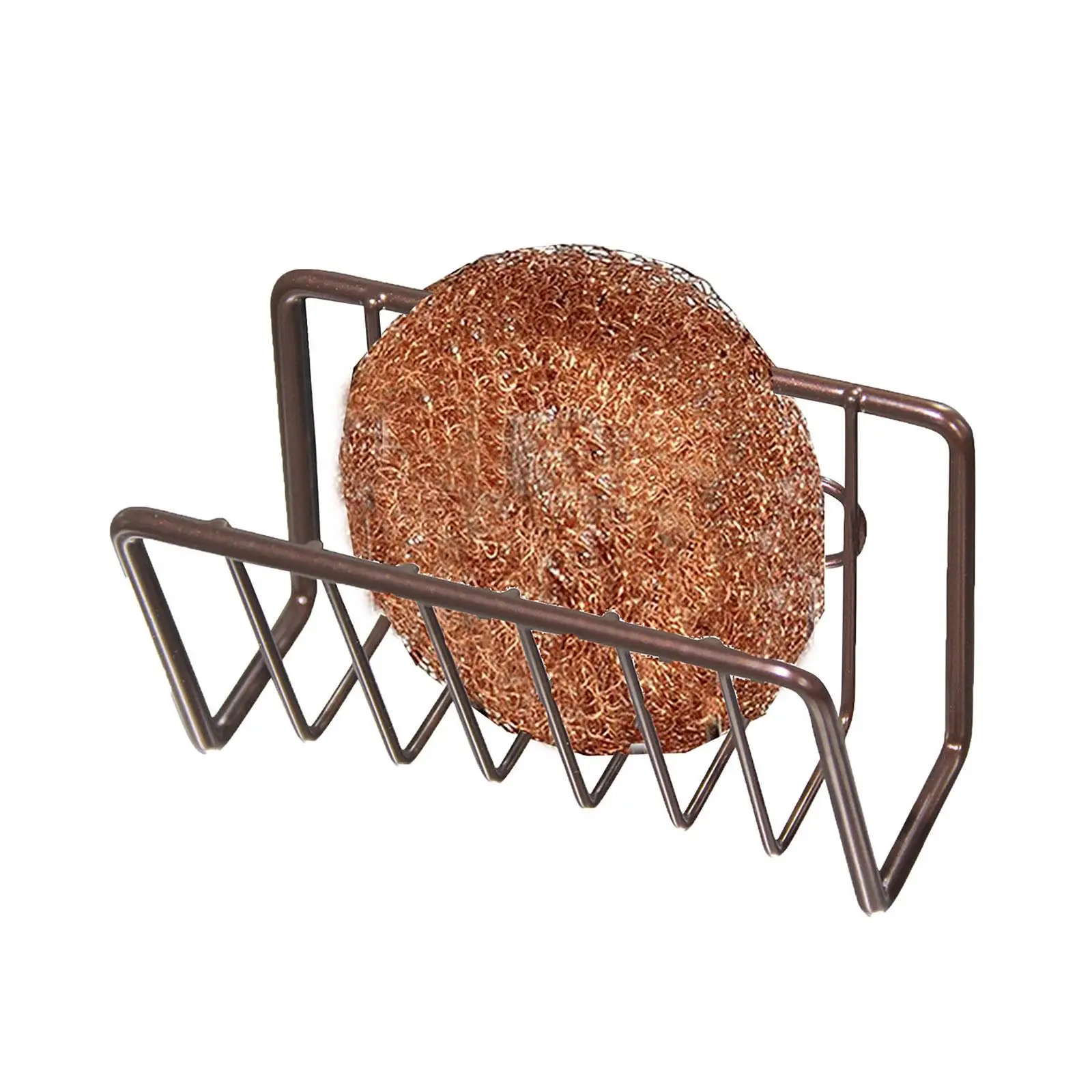 Iron Sponge Holder Suction Sink Basket Soap Shelf for Scrubbers Sink Kitchen Soap Bathroom