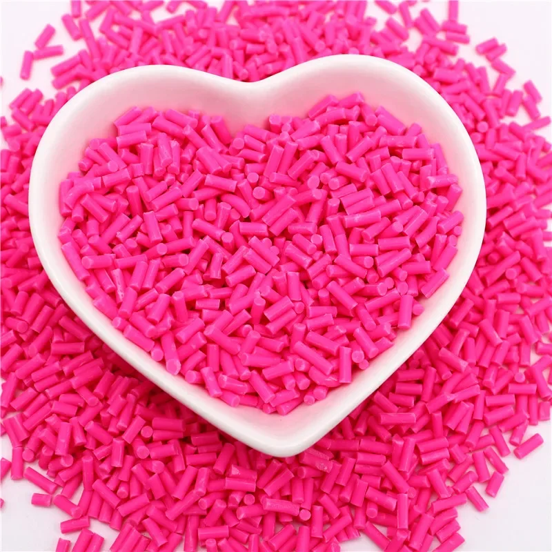 Süßigkeiten-Polymer-Ton-Scheiben, 1 mm, dünn, lang, zylindrisch, heiße Ton-Streusel für Schleim, DIY-Handwerk, winziges Kunststoff-Ton-Zubehör – Detail 24