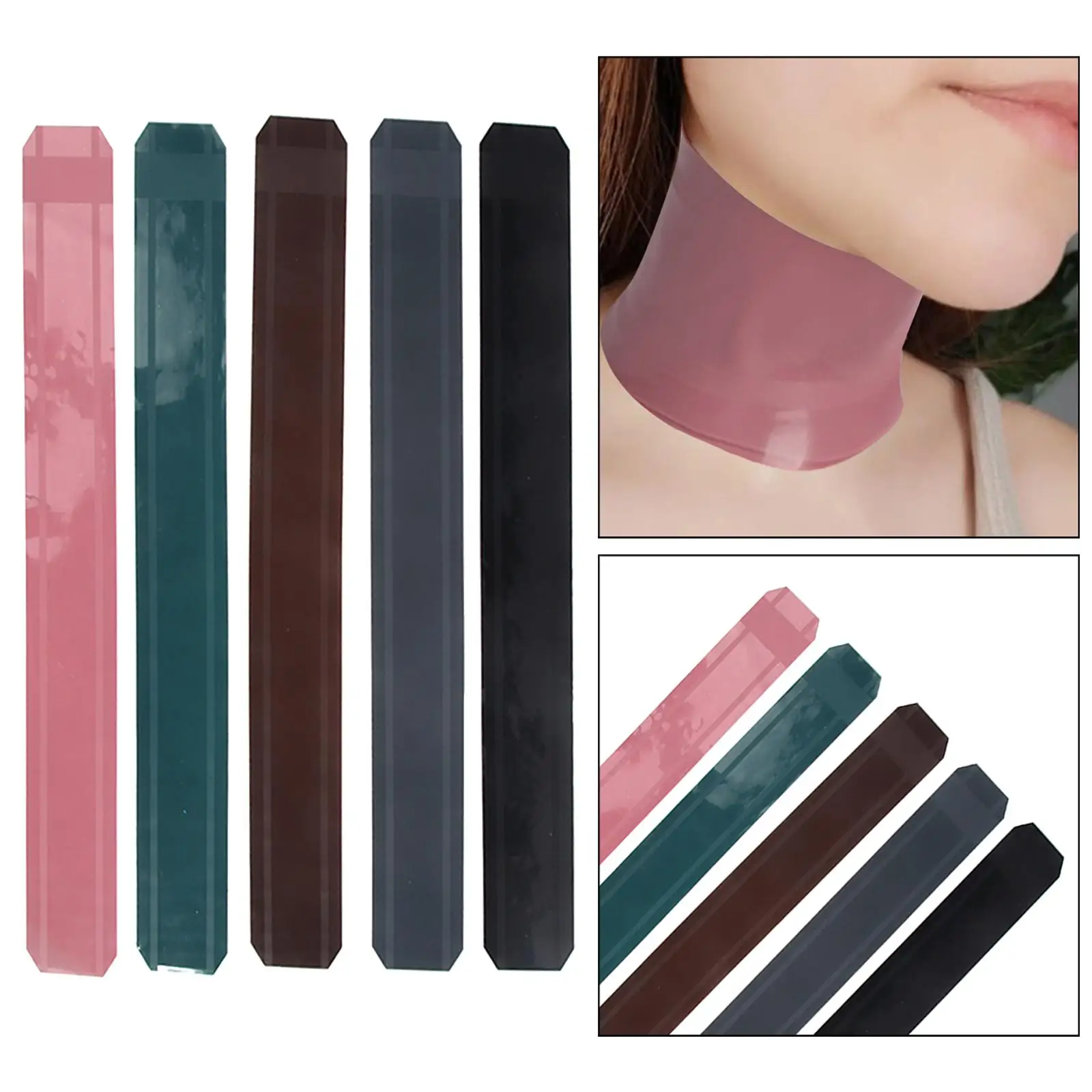 5Pcs Haircut Neck Wrap Washable Neck Guard Reusable for Haircut Hair Dye Hair Salon Stylist Tools Salon Hair Cutting Collars