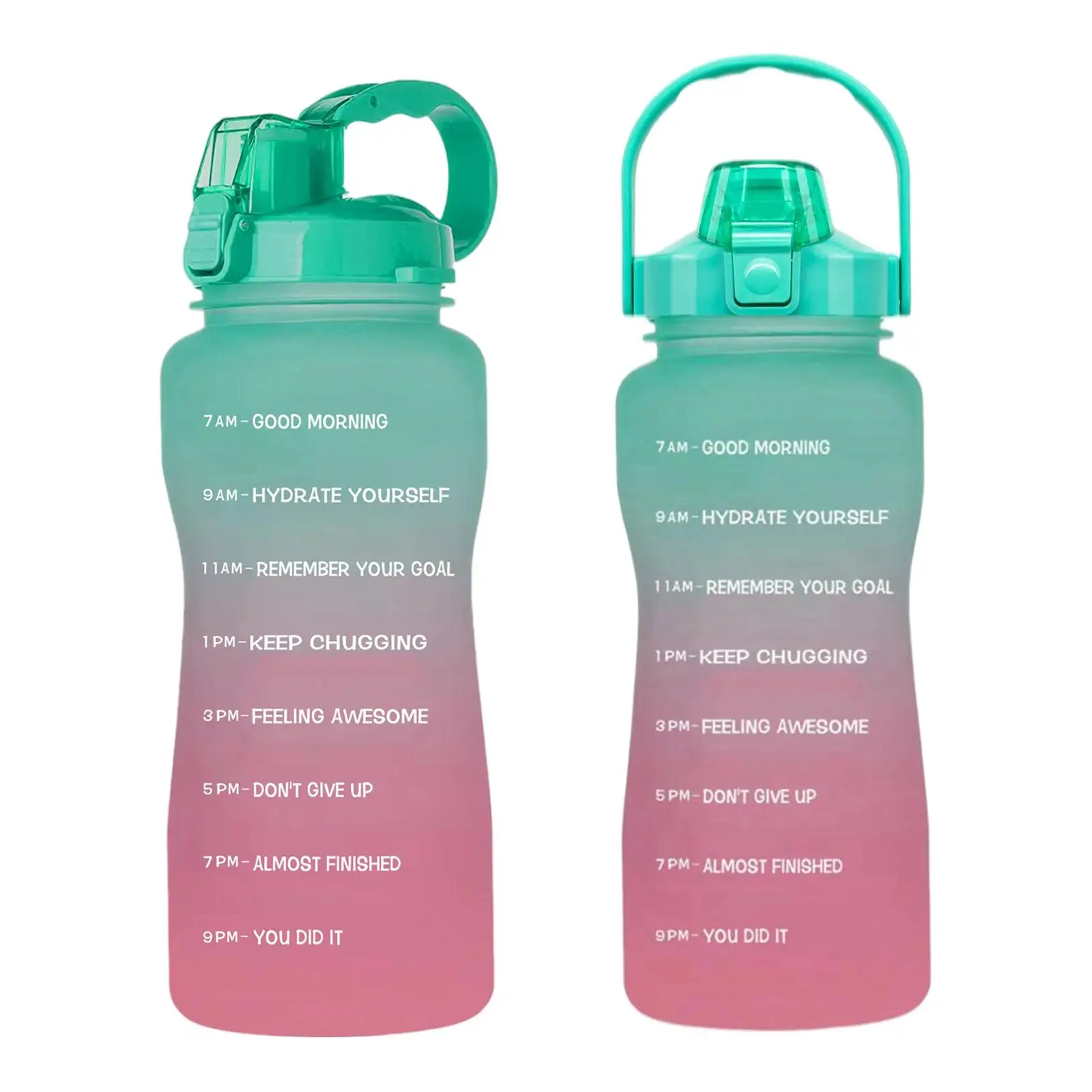 Training Office,School Travel Leakproof SLUXKE 3.78L/2.2L Water Bottle Motivational Sports Water Bottle with Time Marker BPA Free Resuable Large Fitness Water Jug for Gym Hiking 