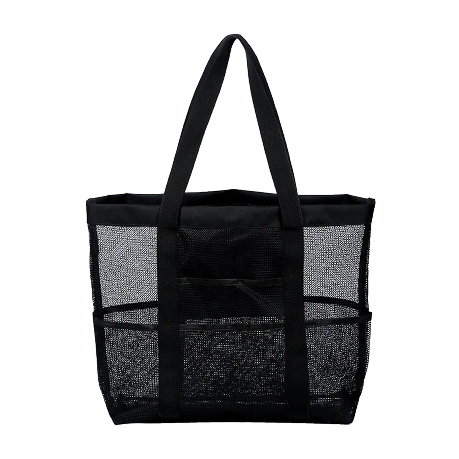 Mesh , Bag with  Pockets Lightweight Foldable Mesh Tote Bag for Beach, Picnic