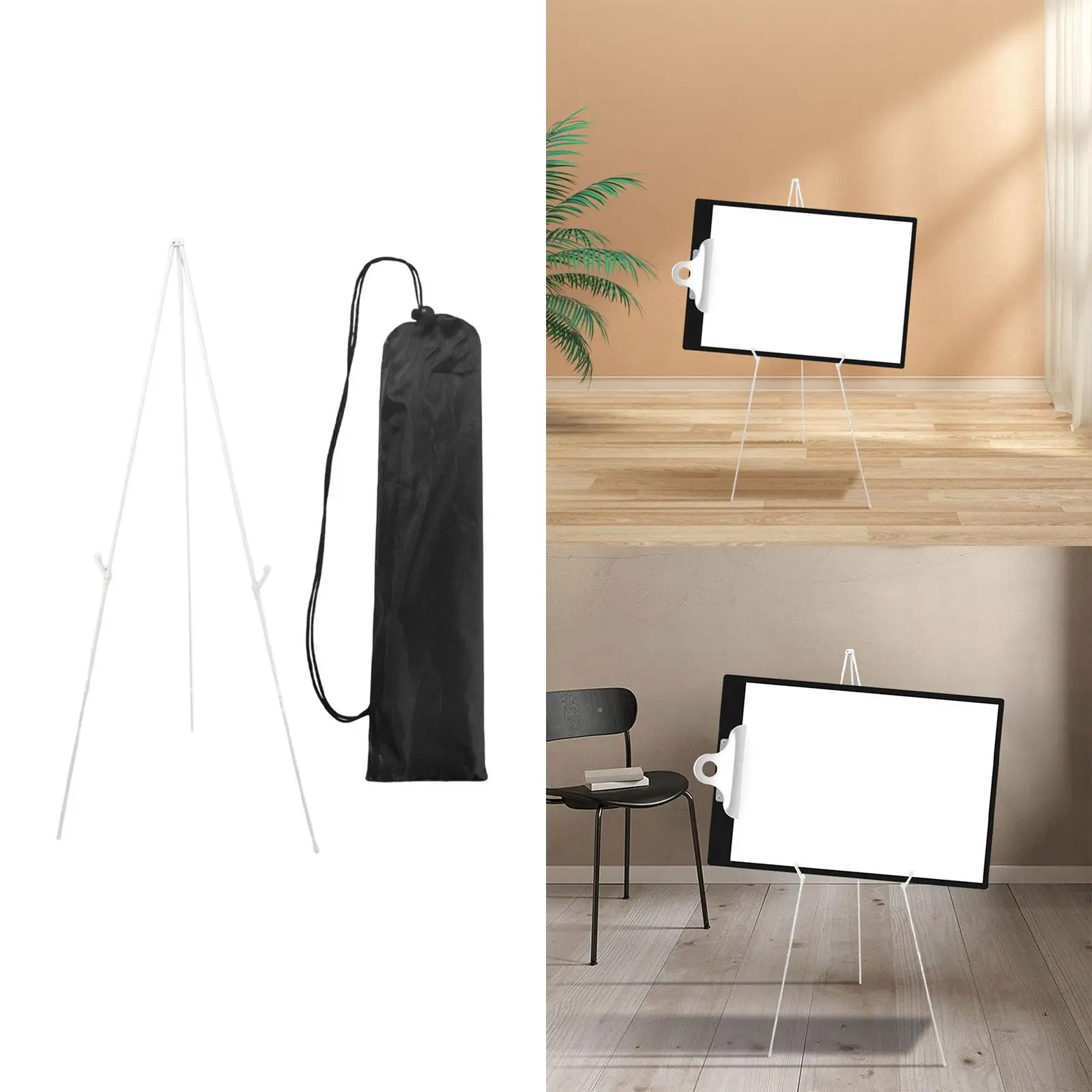 Tripod Display Easel Stand Holder Floor Standing Displaying Art Posters Easel for Photo Painting Canvas Wedding Signs Wood Board