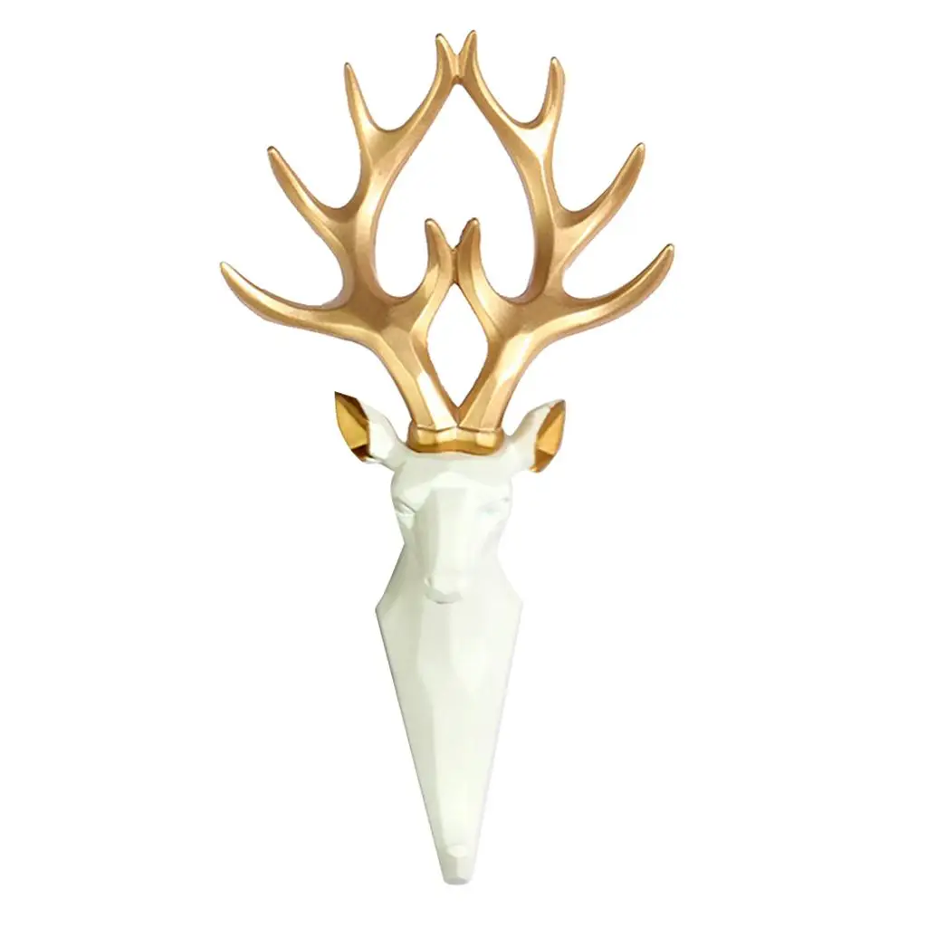 Vintage Deer Antler  Rack Household Decor  Animal Modern Wooden Wall Hook Deer Wall Mount hanger