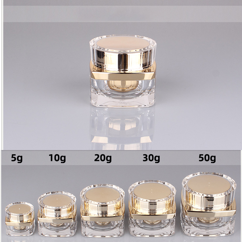 Best of 5g-50g Empty Eye Face Cream Jar Body Lotion Packaging Bottle Travel Acrylic Gold Container Cosmetic Makeup Emulsion Sub-bottle Reviews & Tips