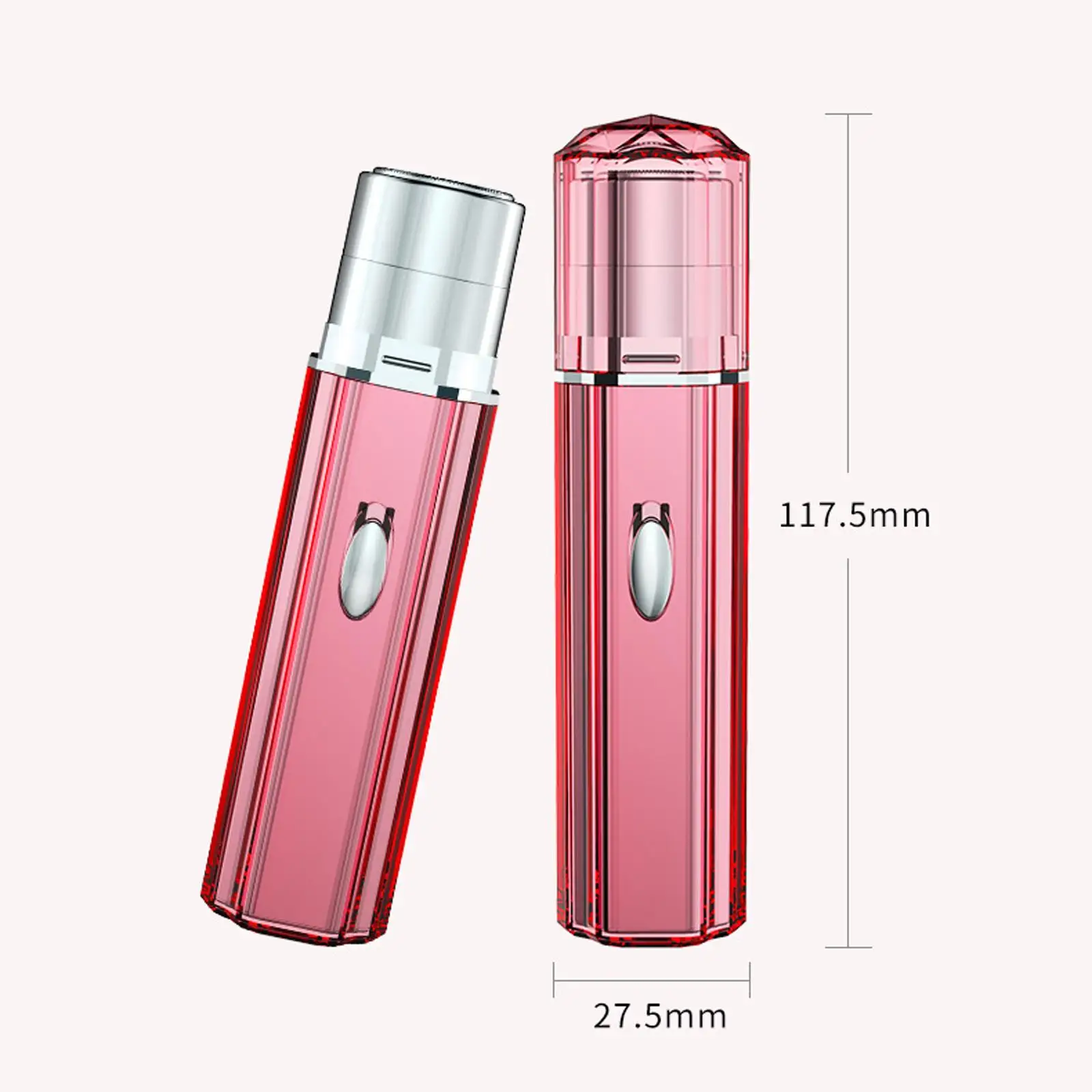 Facial Hair Removal for Women Hair Trimmer Rechargeable Battery Detachable Head Electric Epilator for Armpits Face 3D Round Head