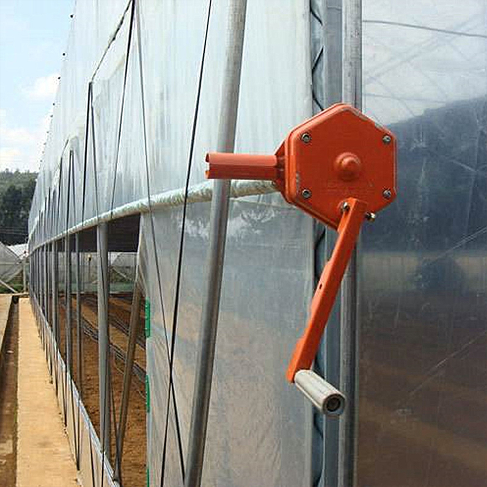 Description Picture 5 of item1PC Greenhouse Hand Crank Winch Agricultural Sidewall Film Manual Roll Up Lifting Device Machine Window Opener for Greenhouse
