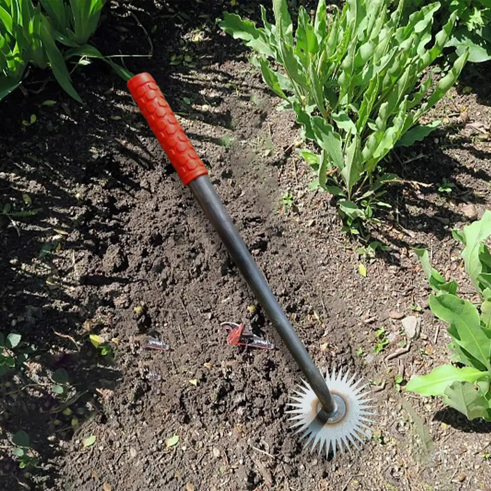 Weed Puller Flower Shape High Strength Long Handle Weeding Rake Weed Digger Tool for Garden Lawn Backyard Courtyard Yard