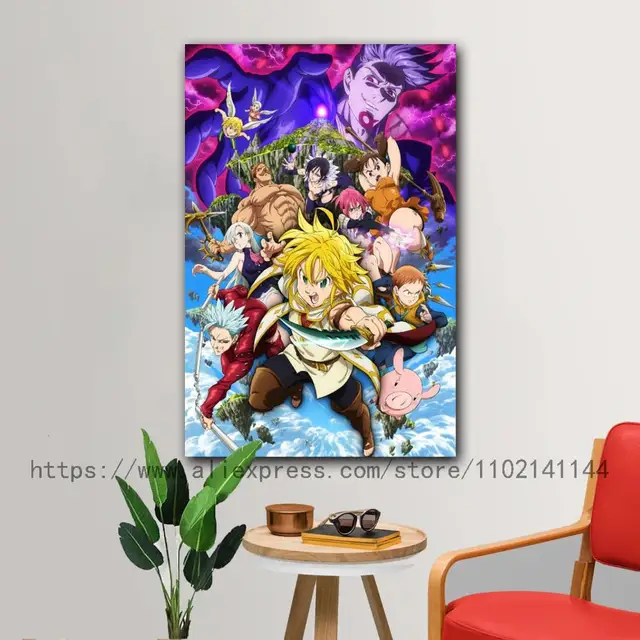 Quadro Decorativo Animes Nanatsu No Taizai 06 30x45cm
