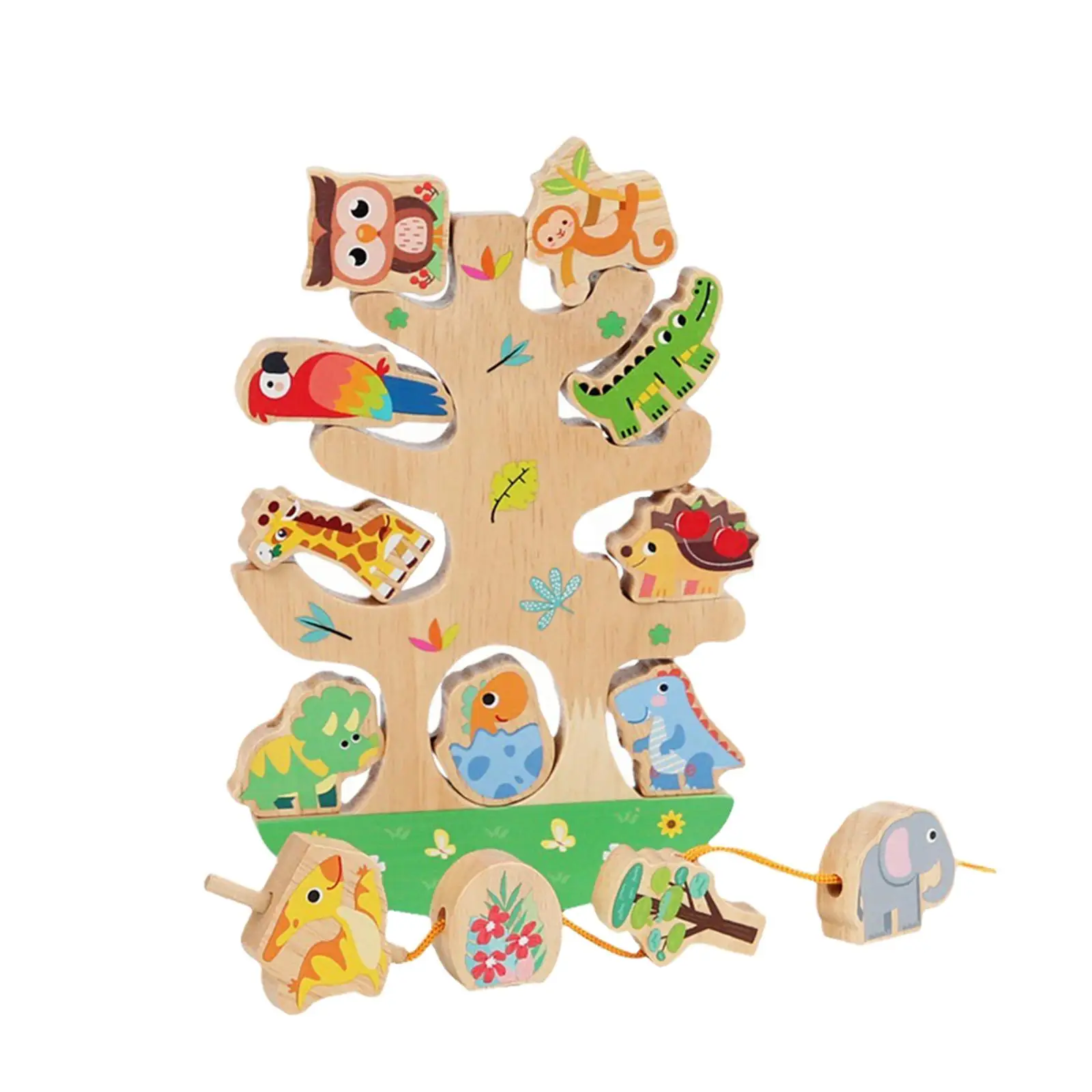 Wooden Animal Stacking Toys Montessori Toys for Birthday Holiday Boys Girls