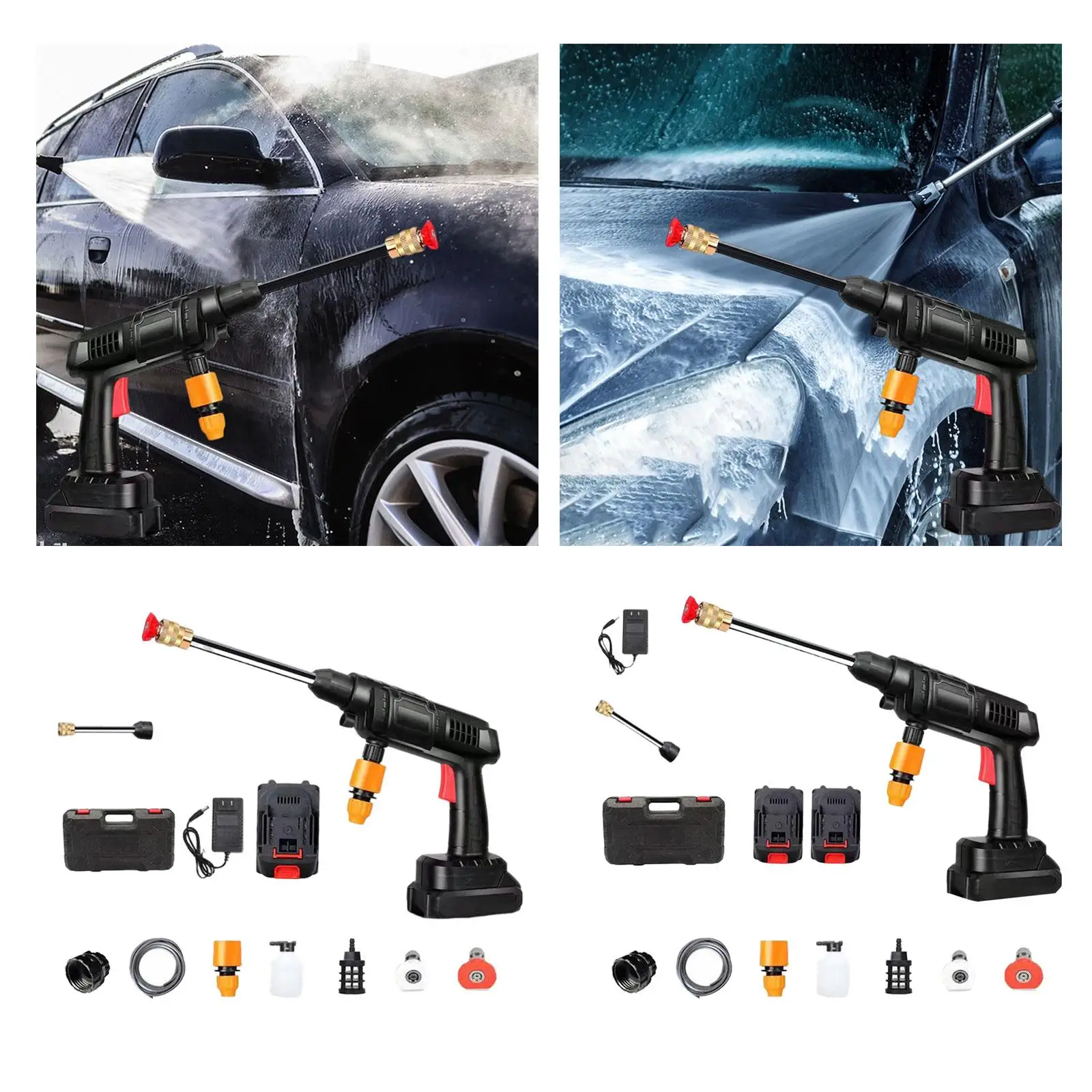 Water Spray Machine with Water Hose Foam Spray Bottle Fitting Cleaner High Pressure Washer for Driveways Car Home Washing Yard