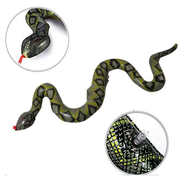 95cm Inflável Simulado Cobra Brinquedos Truque Jogo Props Realista Falso  Snake Balloon Pool Floats Blow Up Snake Para Jardim Piscina - AliExpress