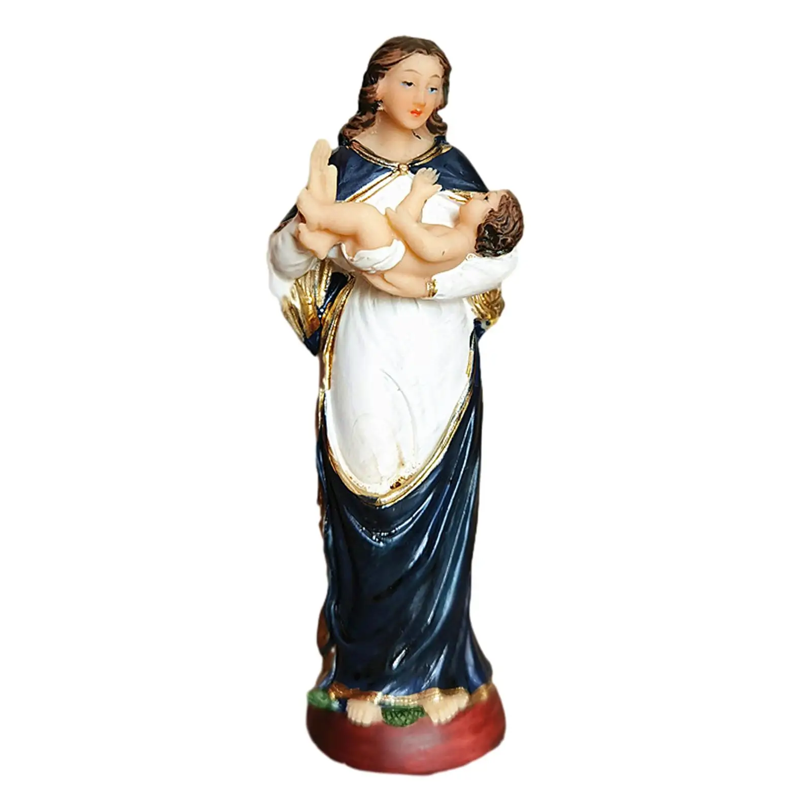 Religious Figurine Religious Figure Standing Statue Crafts Polyresin Ornament Decor Collectible Figurine for Office/ Garden