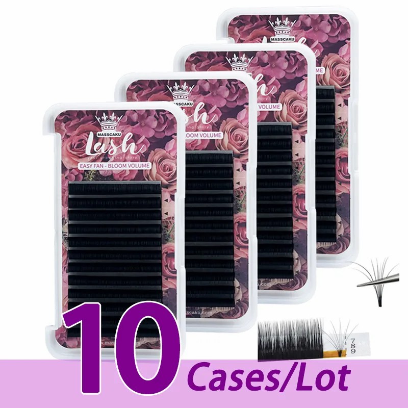 Best of 10case / lot MASSCAKU One Second Making Fans Mink Eyelashes Blooming Easy Fans Private Label Lashes Easy Fanning Eyelash Extension Reviews & Tips