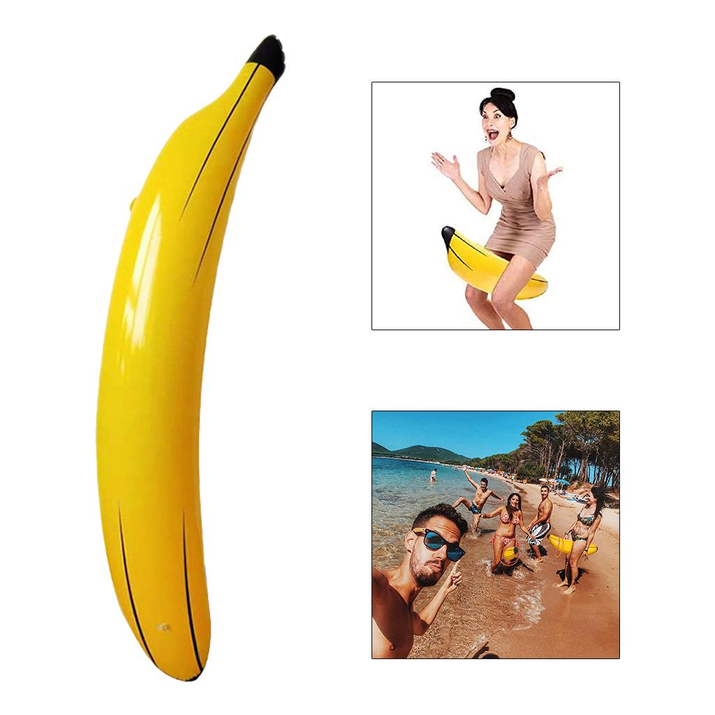 Durable PVC Yellow Infaltable Banana Noodle Waterproof Great for for Dorm Party Decoration Gag Gift Party Supplies Pool Float
