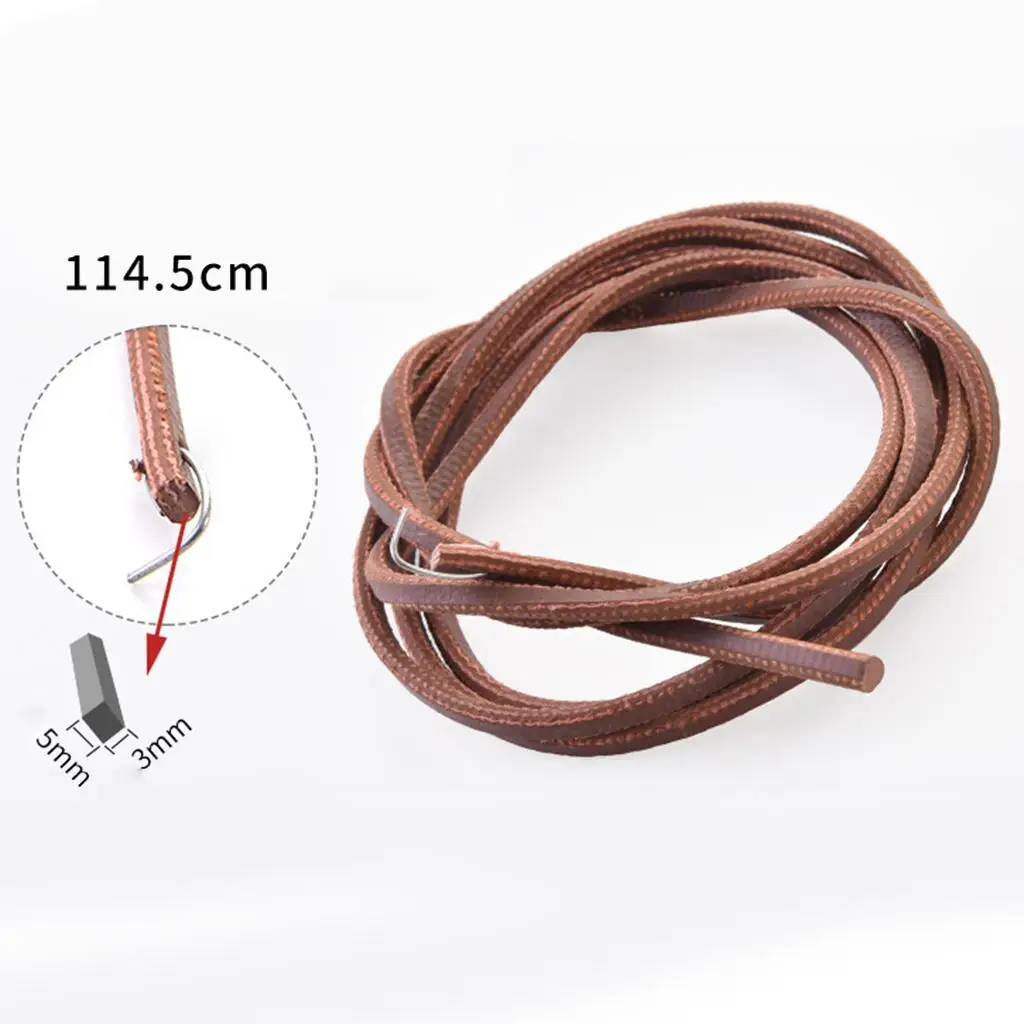 114.5cm Practical Treadle Leather Belt Treadle Sewing Machine Belt with Hook for Home Domestic Old DIY Sewing Machine Parts