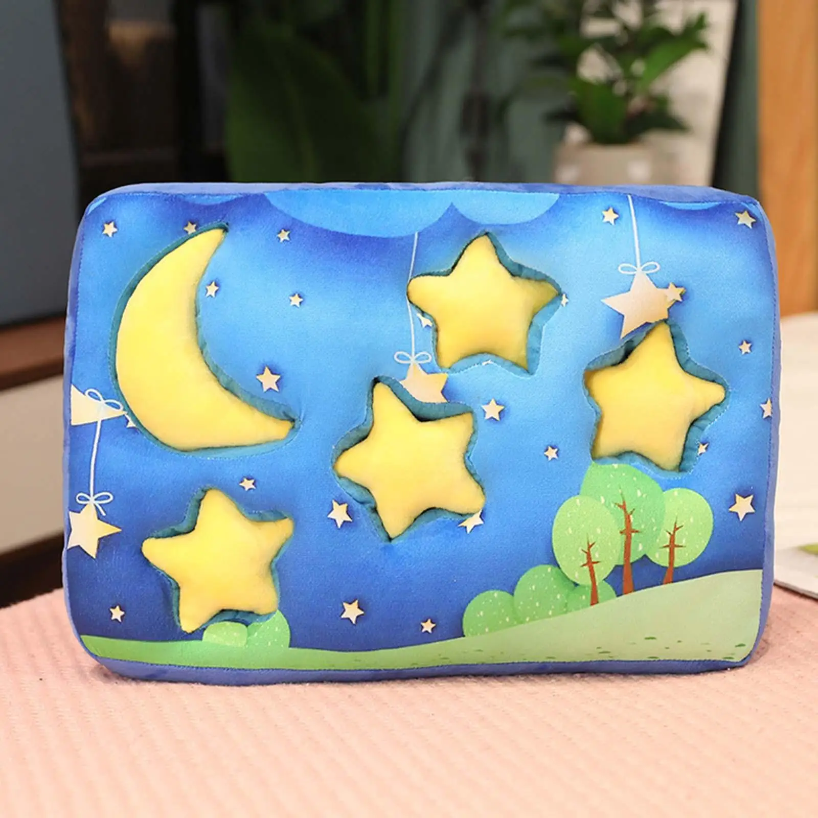 Cartoon Star Moon Outer Space Sky Decor Child Safety  Super Soft Throw    for Bedroom Toddlers Cats Dog
