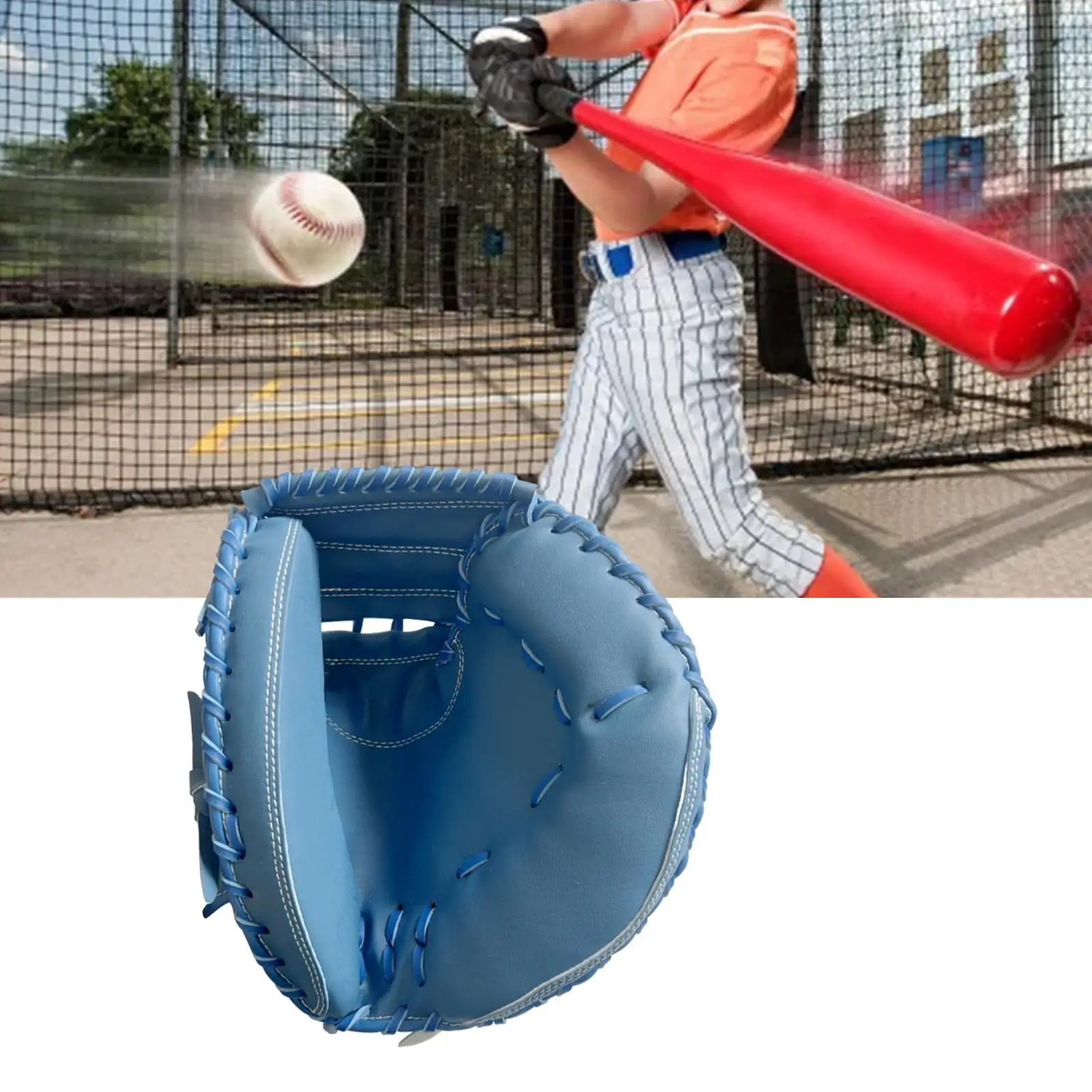 Baseball Glove Thicken Catcher Mitt Durable Batting Gloves Outfield Gloves for Practice Exercise Training Outdoor Sports