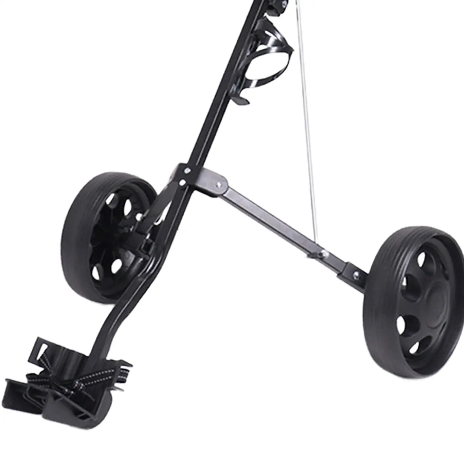 Folding Golf Pull Cart 2 Wheel Adjustable Handle Angle Lightweight Folding Portable Golf Push Cart Golf Bag Holder for Golf Men