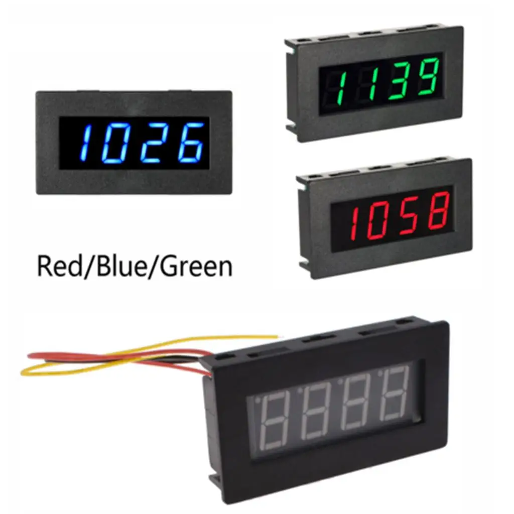 Digital Tachometer Thermometer Engine Speed Indicator LED Display For Engines