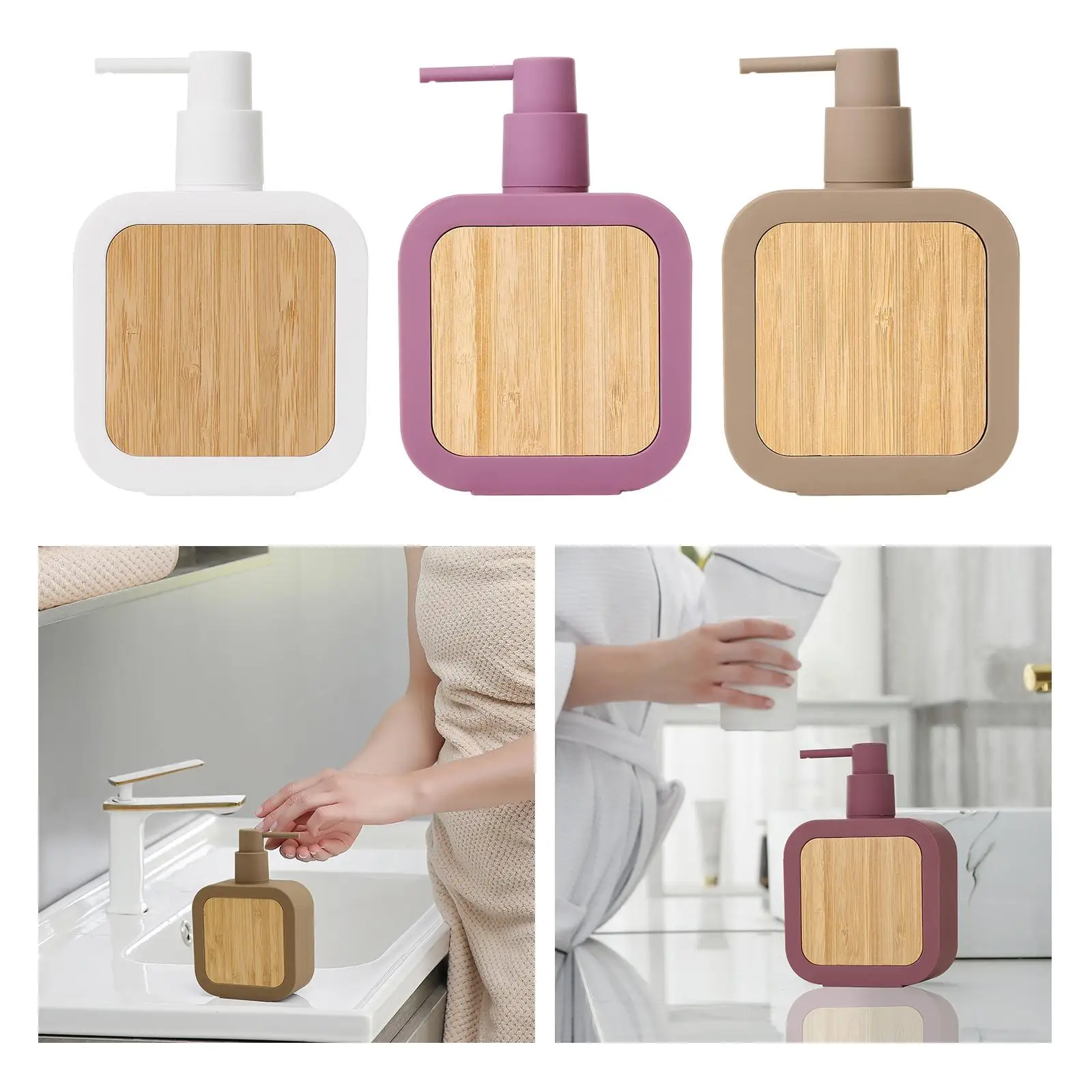 13oz Manual Soap Dispenser Home Decor Kitchen Rustic Empty Pump Bottle Multipurpose for Makeup Liquid Shampoo Lotion Hand Soap