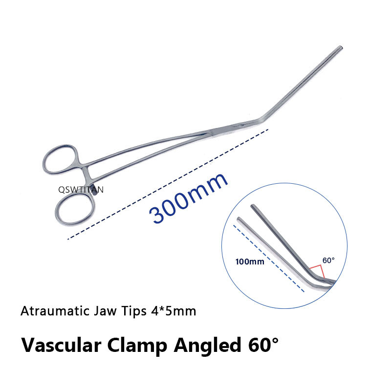 Atraumatic Jaw Tips Vascular Clamps Aortic Exclusion Clamp stainless steel Cardiovascular surgical instruments