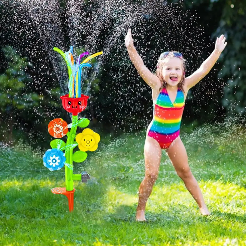 Kids Water Sprinkler Splash Flower Water Toy Toddler Backyard Gifts for Kids