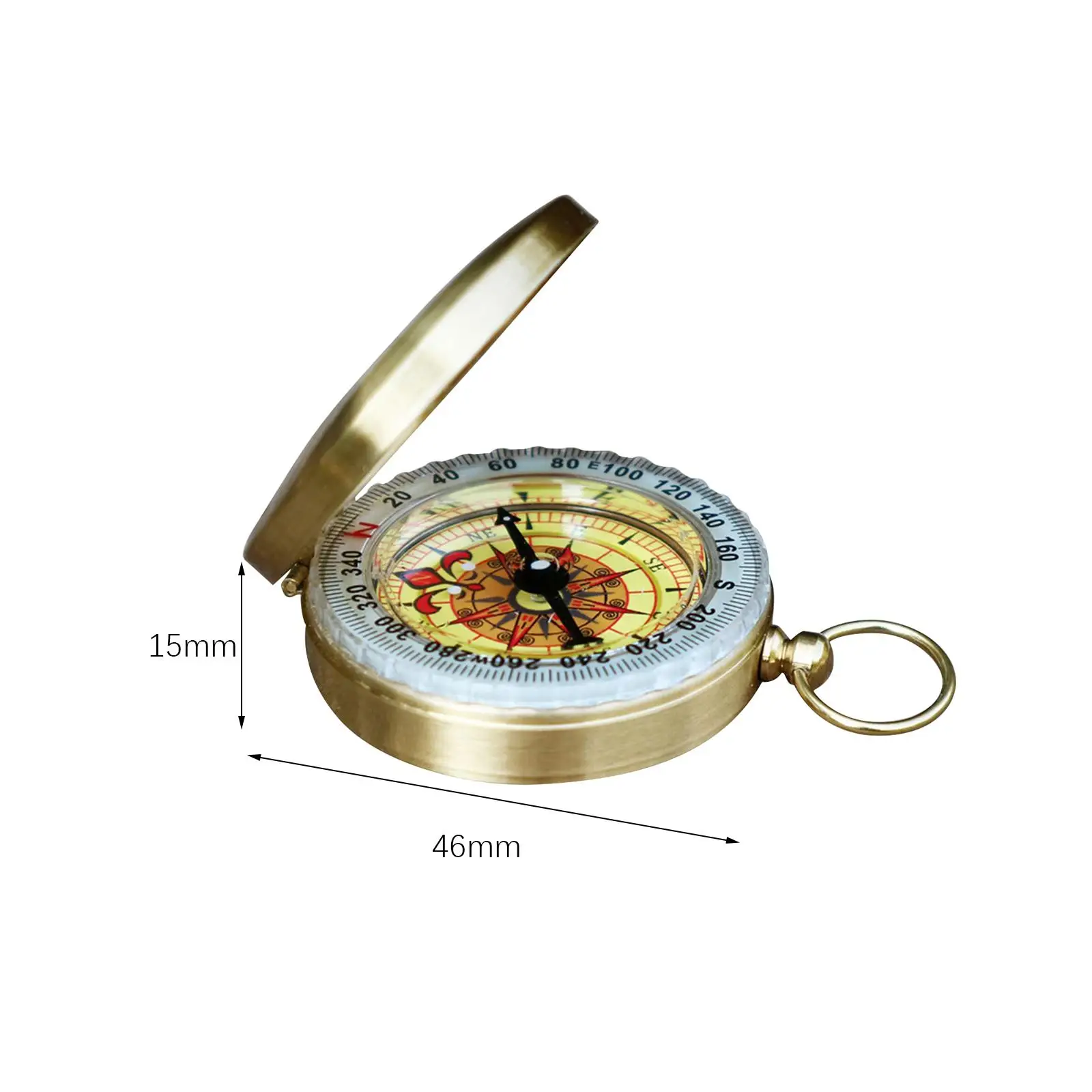 Outdoor Camping Mini Survival Luminous Compass Glow in The Dark Classic Pocket Style Compass for Hiking Climbing Backpacking