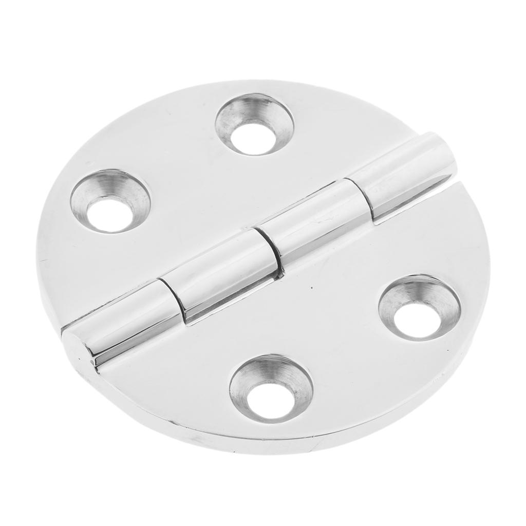 64mm Flush Round Hinges 316 Stainless Steel Polished for Boat