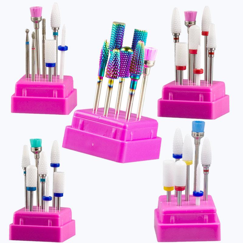 Best of 7pcs Nail Art Tungsten Steel Milling Cutter Set Ceramic Nail Drill Bit Electric Drill Nail Machine Pedicure Tool Accessories Reviews & Tips